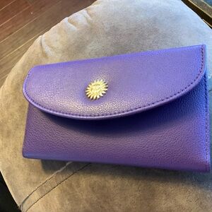 Elegant Purple Clutch with Gold Detail